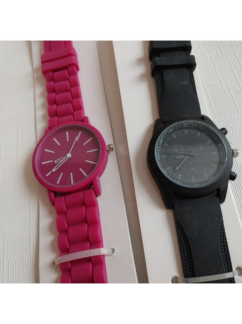 PAIR of Watches BNIP Pink Watch Black Watch
